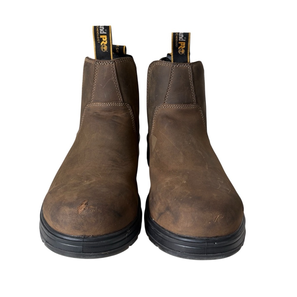 Timberland Men's Nashoba Casual Composite Toe Work Shoe‎ Boot Brown Leather 11 - Picture 4 of 13